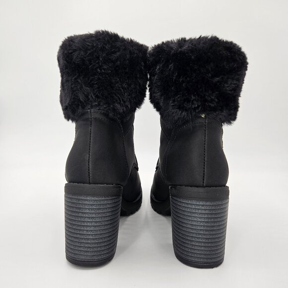 Olivia & Kate Ryder Womens Boot Winter Ankle Heels Lace Up Black Size 8.5 - Picture 4 of 12